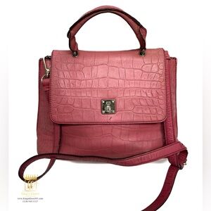 MCM 2 way croc embossed bag